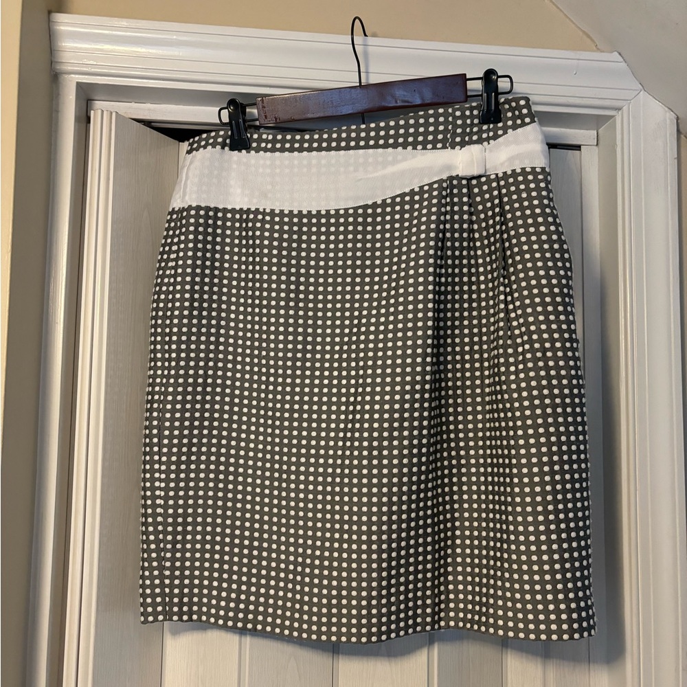 Antonio Melani Grey & White Polka Dot Skirt